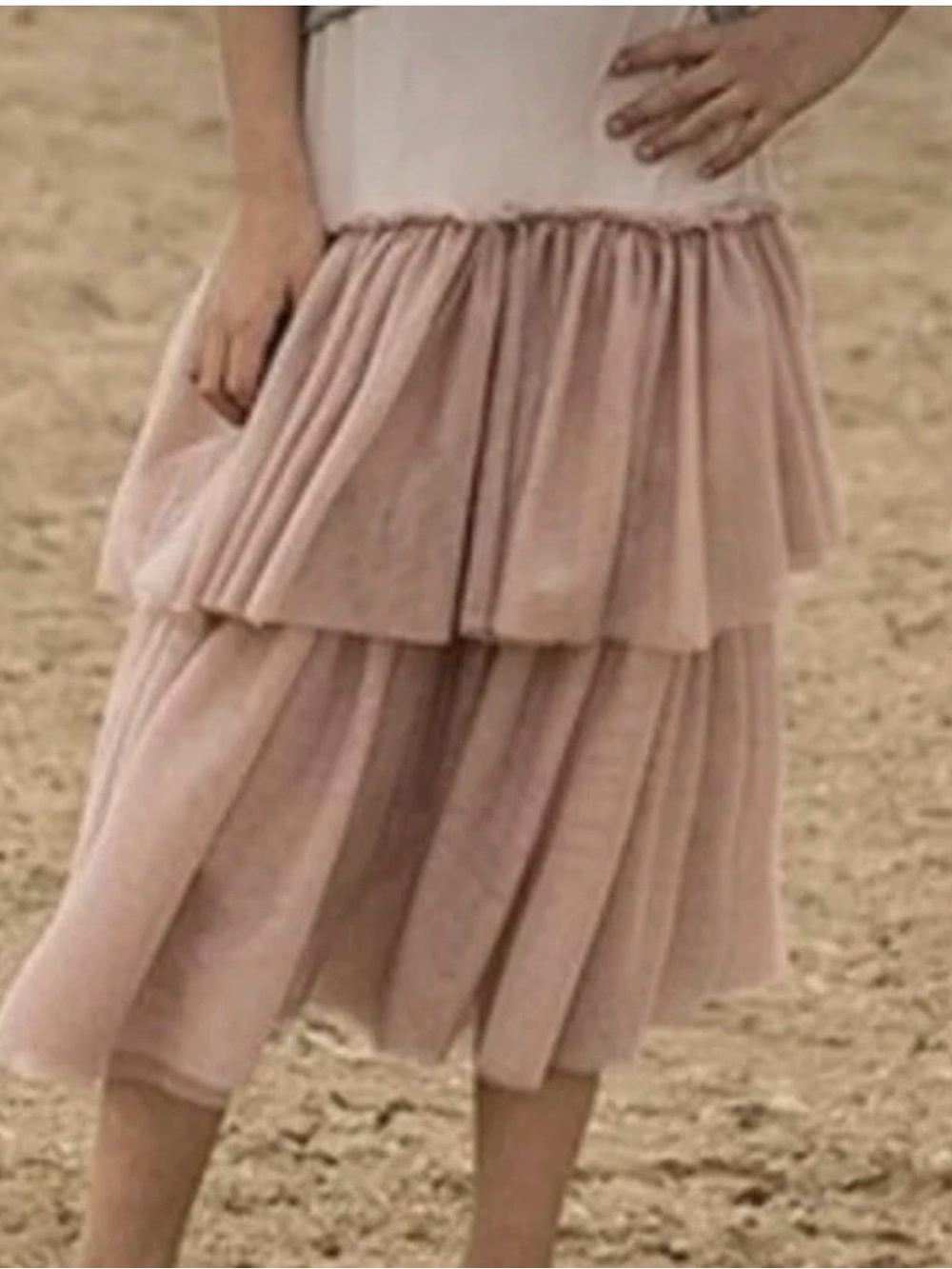 Joyfolie girls two-tiered skirt size 5
